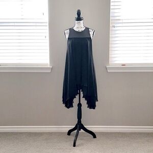 Marcino | Black High Low Layered Sexy Black Dress